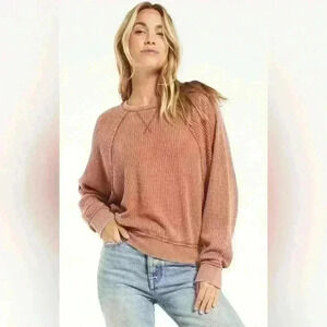 Z Supply Women's Long Sleeve Tee - Dusty Pink/Tan